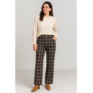 The Korner SZ 2 Bailey Plaid Pants Pockets Side Zip NWT $120